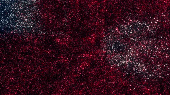 Wallis And Futuna Flag With Abstract Particles alt