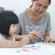 Happy Asian Mother and daughter together paint, Happiness moment at home. - VideoHive Item for Sale