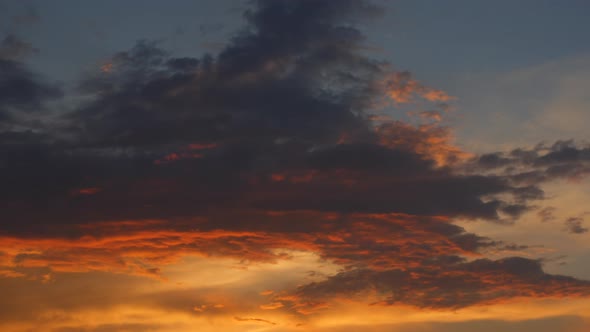 Timelapse of Beautiful Sunset Clouds