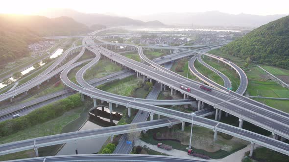 Busy traffic road in hangzhou city