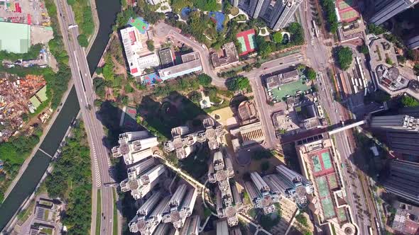 Top View of Hong Kong City in Tin Tsui Wai