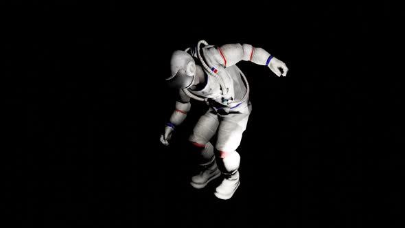 Astronaut flying in space