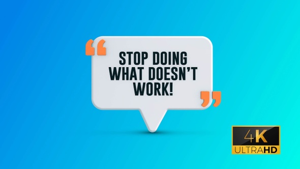 Stop Doing What Does Not Work