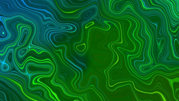 Cyan Green Line Wavy Marble Liquid Animated Background