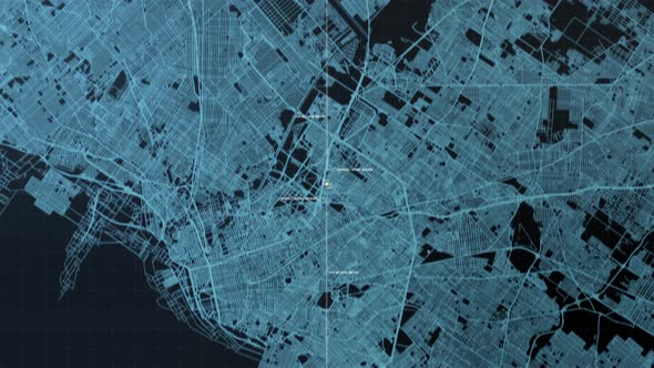 Futuristic Digital City Map GPS 01