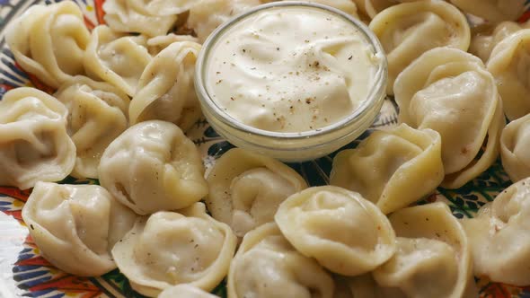 Boiled Dumplings with a Cream Sauce