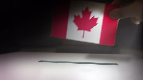 Compositing Hand Voting To Flag OF Canada