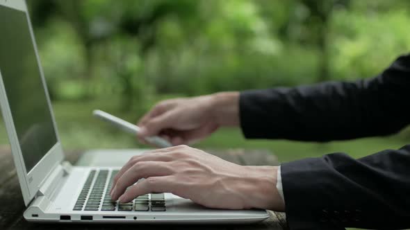 Freelancer Working On Laptop