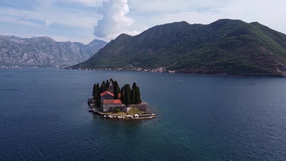 Lonely Island in the Middle of the Bay Near the Shore