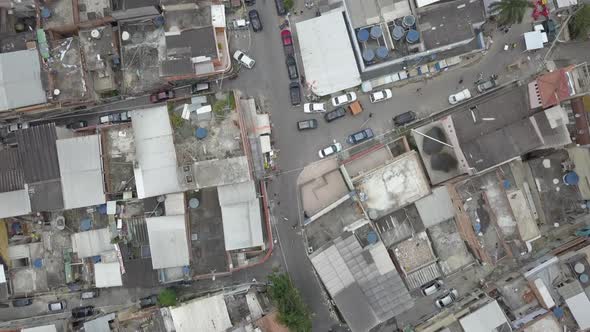 Drone view of a Rio de Janeiro's favela	