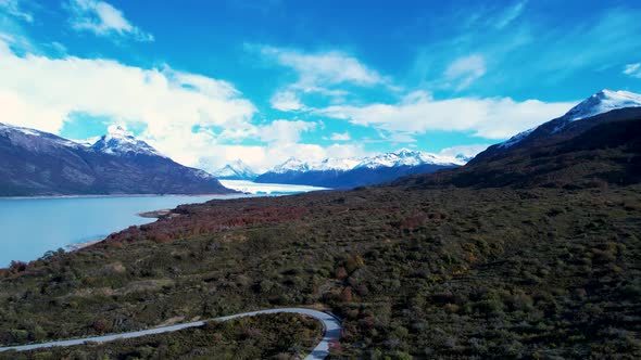 Patagonia landscape. Famous city of El Calafate at Patagonia Argentina