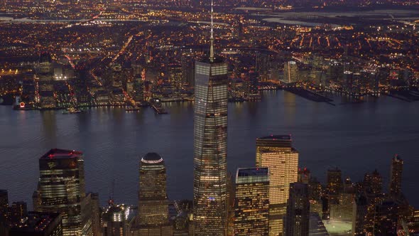 View of Manhattan New York City Skyline