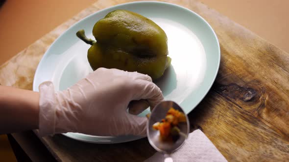 Preparing Process of Chiles En Nogada Recipe