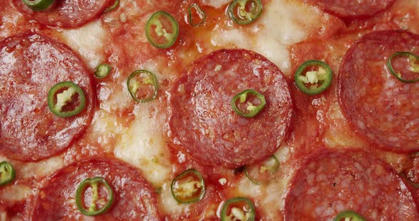 Pepperoni Pizza Ready for Eating