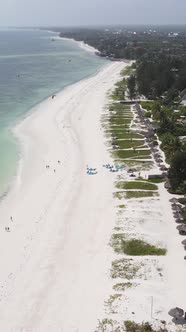 Beach on the Coast of Zanzibar Island Tanzania