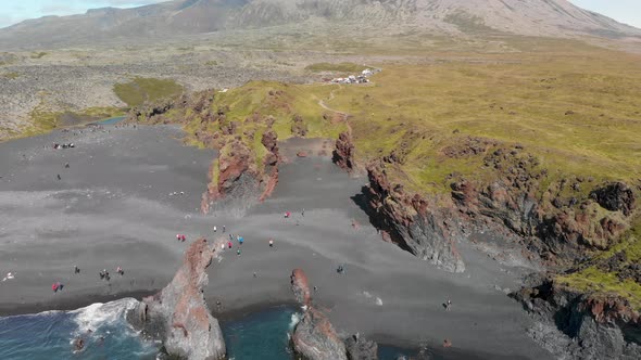 Djupalonssandur Coastline in Summer Season Iceland