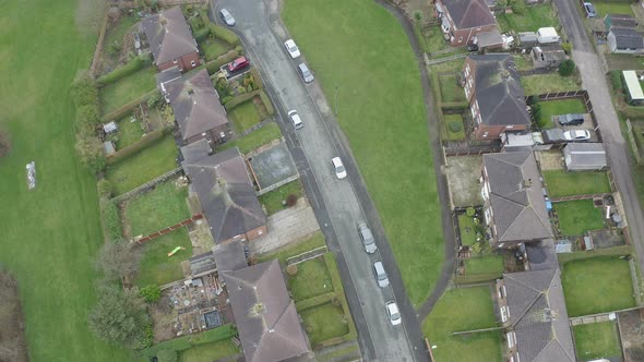 Overhead view of a council housing estate in Kidsgrove Stoke on Trent, flats, homes for the ever gro