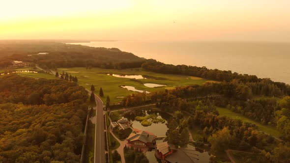 Amazing Countryside Landscape, Aerial View.