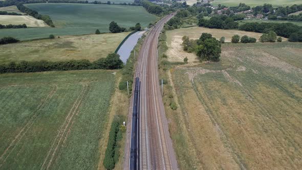 Fast Commuter Train in the Countryside