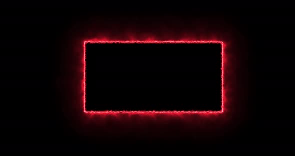Fiery Red Rectangle on a Black Background