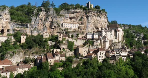 the medieval city Rocamadour, Lot department, Occitanie, France