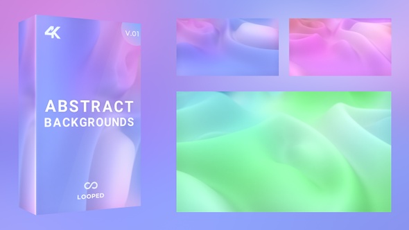 Colorful Flowing Shapes Backgrounds Pack