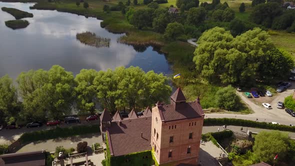 Aerial View of Historical and Cultural Complex Radomyshl Castle