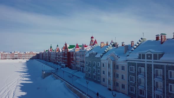 Aerial View Of The Sights Of Yoshkar Ola, Winter Russia