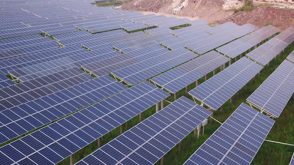 Solar power station in montain