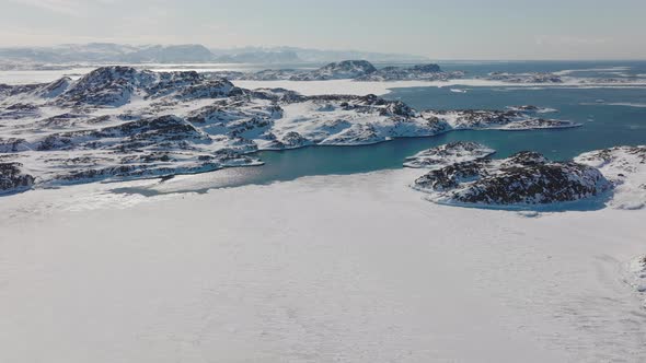 Drone Flight Over Ice Towards Coast By Sissiiut