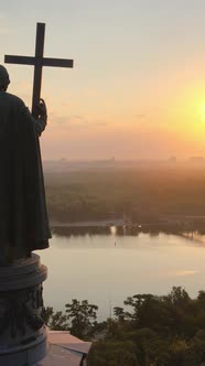 Monument To Vladimir the Great at Dawn in the Morning