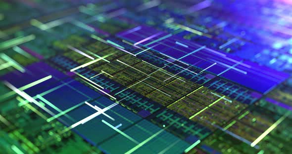 Electronic microchip with digital data transfer between circuit.