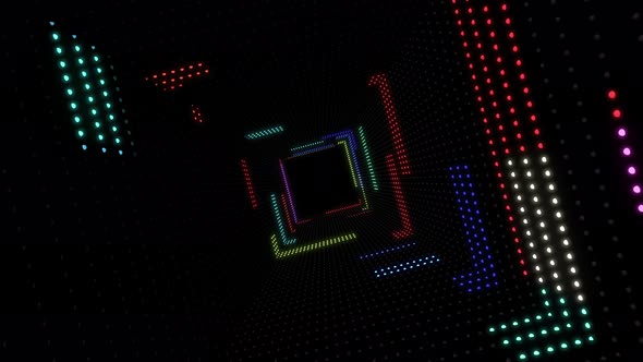 Color Led Tunnel 4K