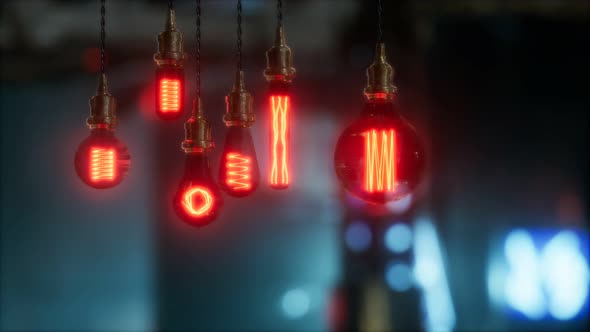 Old Retro Vintage Incandescent Light Bulb alt