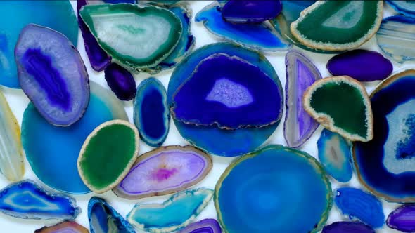 Agate Stone background. Natural blue stones