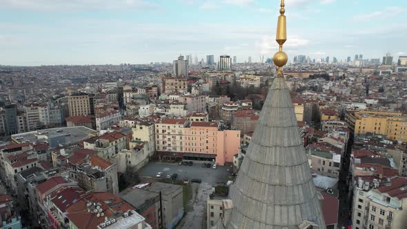 Aerial View Galata Tower