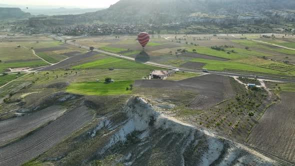 Aerial view Hot air baloons in Turkey 4 K