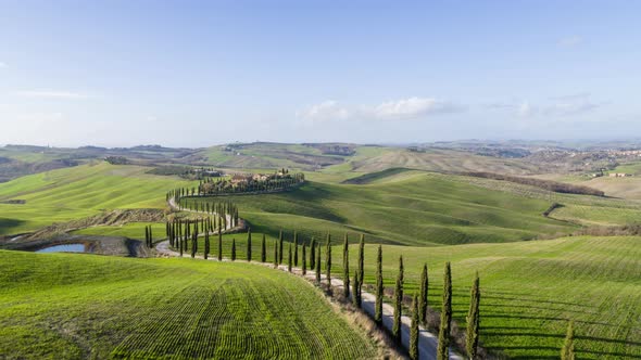 Famous Tuscany Landscape - Aerial