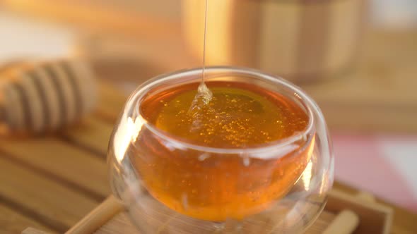 Honey in Bowl Close Up Shot