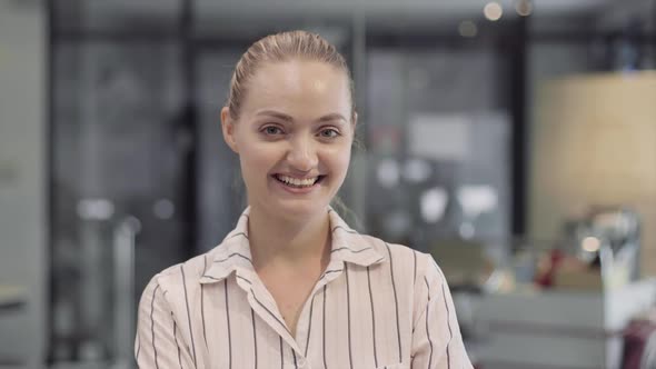 Business Woman Smiling Confident