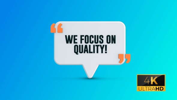 We Focus on Quality