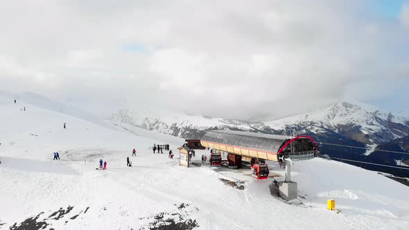 Ski Lift in Mountain Resort