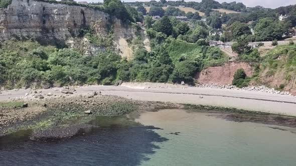 Stunning UK South coast aerial views near Devon and the Jurassic Coast.