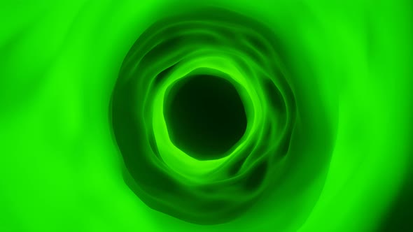 Green Liquid Tunnel Animation Bacgkround