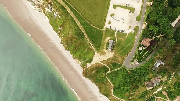 Etretat Church Aerial in France