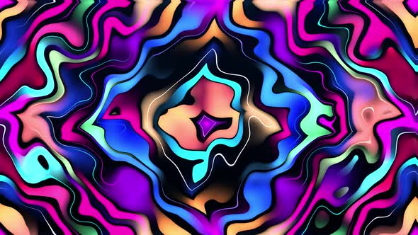 Abstract Wavy Multicolor Pattern 4K