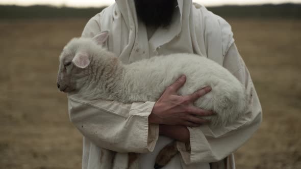 Psalm 23 Jesus Christ Holds A Lamb