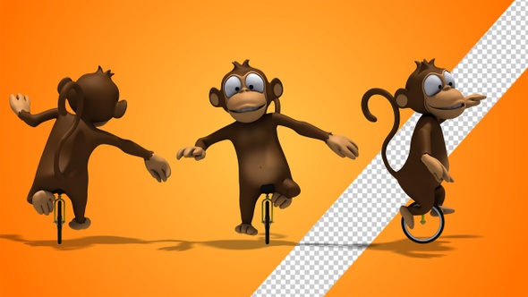 Monkey On Unicycle (3-Pack) alt