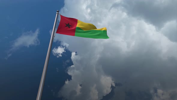 Guinea Bissau Flag Waving 4K