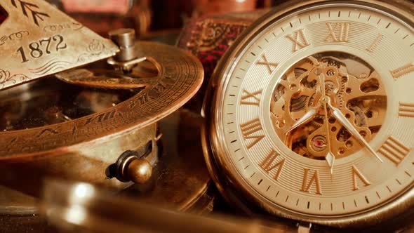 Old Pocket Watch Vintage Still Life